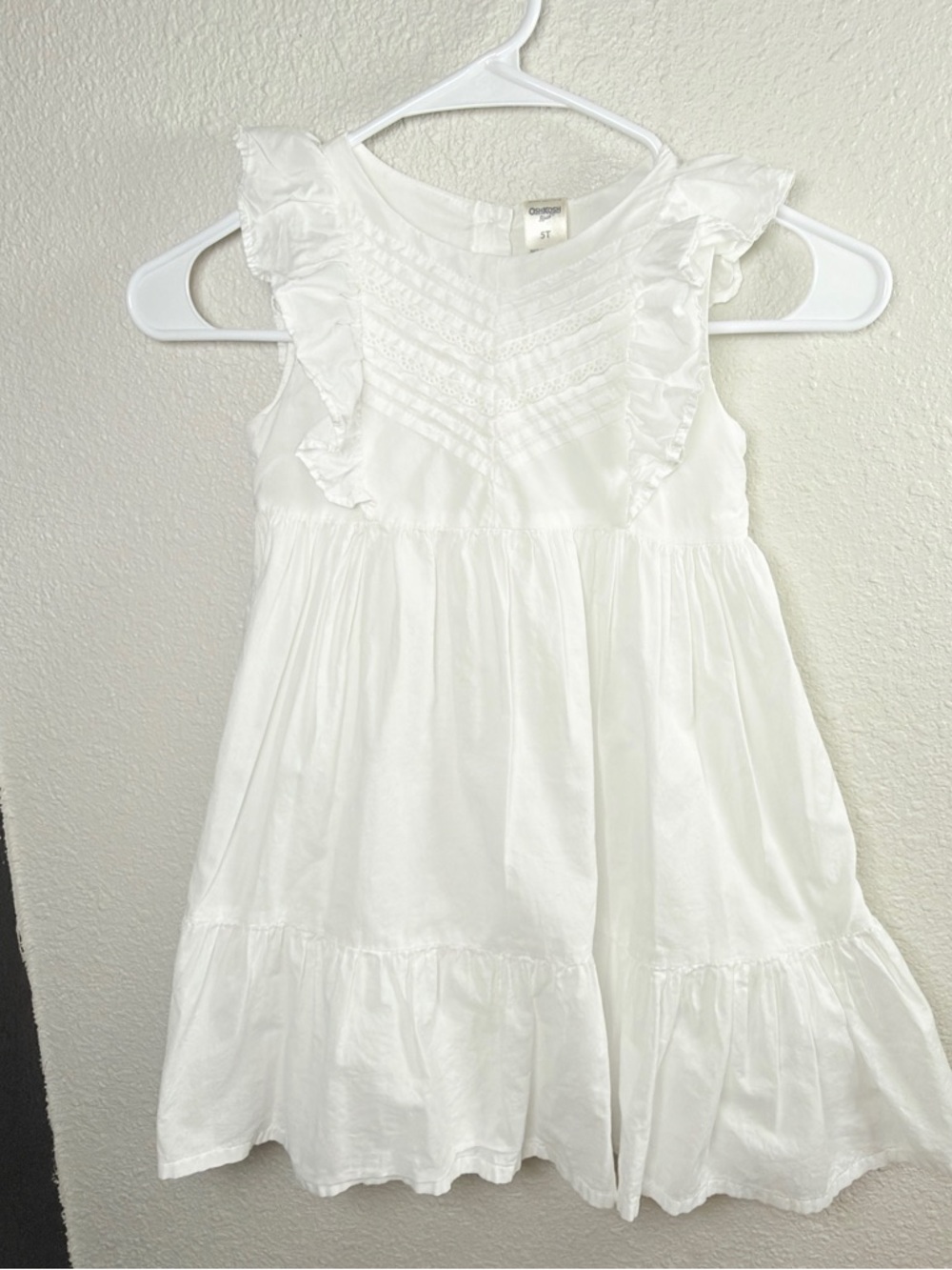 OshKosh B'gosh White Ruffled Cotton Dress for Girls